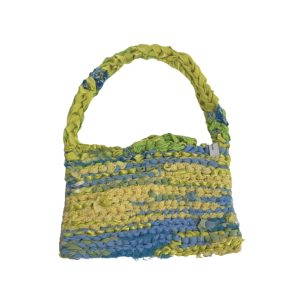 Blue & Yellow Crochet Mini Bag